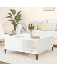 Table basse blanc 80x80x36,5 cm bois d'ingénierie | Mobilier & Déco