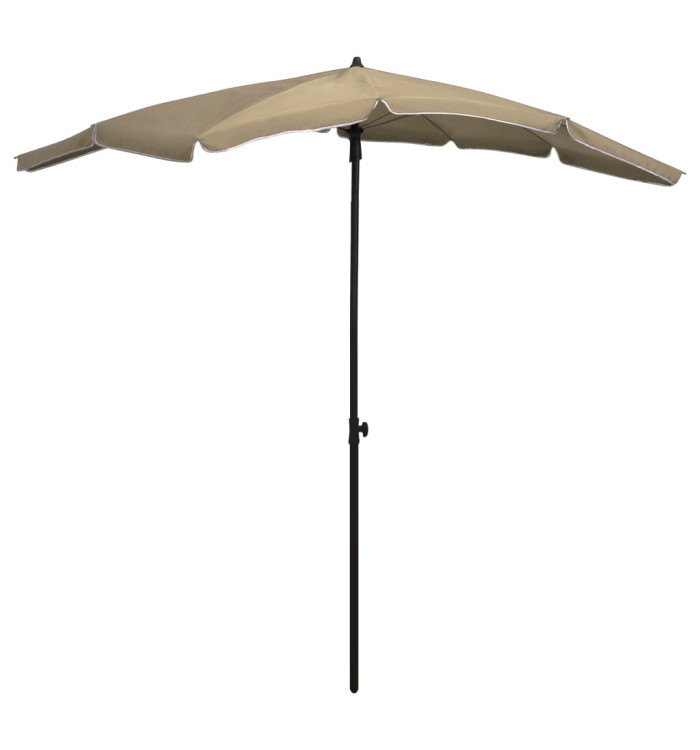 Parasol de jardin avec mât 200x130 cm taupe | Mobilier & Déco