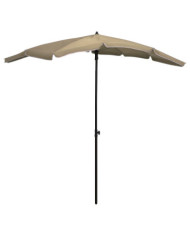 Parasol de jardin avec mât 200x130 cm taupe | Mobilier & Déco
