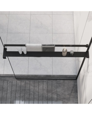Étagère de douche pour paroi de douche à l'italienne Noir 80 cm | Mobilier & Déco