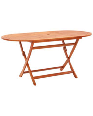 Table de jardin pliable 160x85x74 cm Bois d'eucalyptus solide | Mobilier & Déco