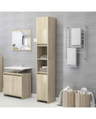 Armoire de salle de bain Chêne sonoma Bois d'ingénierie | Mobilier & Déco