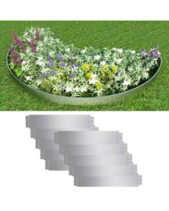 Clôture de pelouse 10 pcs Acier galvanisé 100x20 cm | Mobilier & Déco