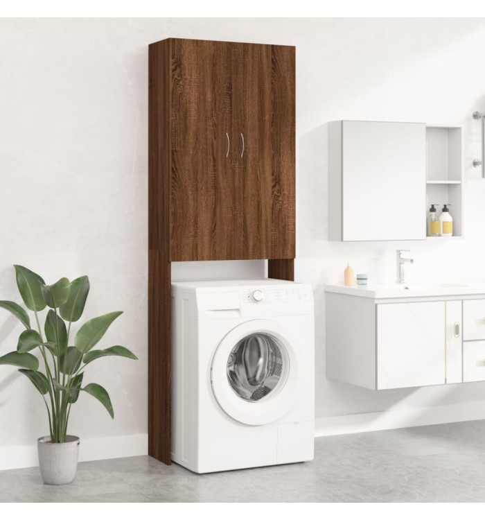 Meuble pour machine à laver Chêne marron 64x25,5x190 cm | Mobilier & Déco