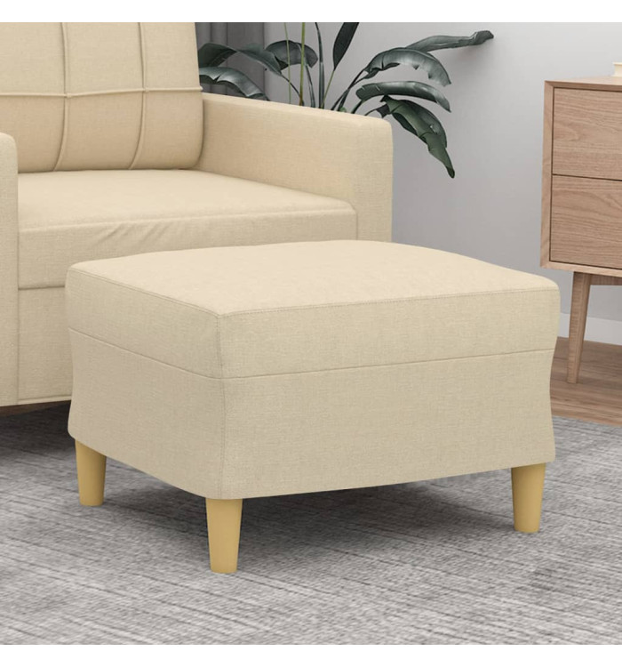 Repose-pied Crème 60x50x41 cm Tissu | Mobilier & Déco