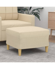 Repose-pied Crème 60x50x41 cm Tissu | Mobilier & Déco