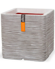 Capi Jardinière Nature Rib carré 40 x 40 cm ivoire KOFI903 | Mobilier & Déco