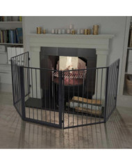 Clôture de cheminée pour animaux de compagnie Acier Noir | Mobilier & Déco