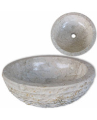 Lavabo Marbre 40 cm Crème | Mobilier & Déco