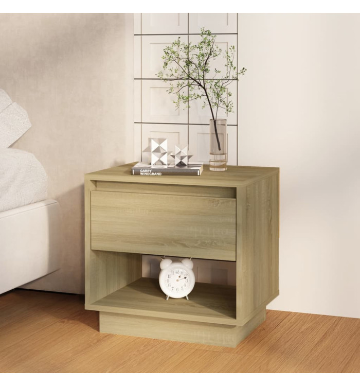 Table de chevet Chêne sonoma 45x34x44 cm bois d'ingénierie | Mobilier & Déco