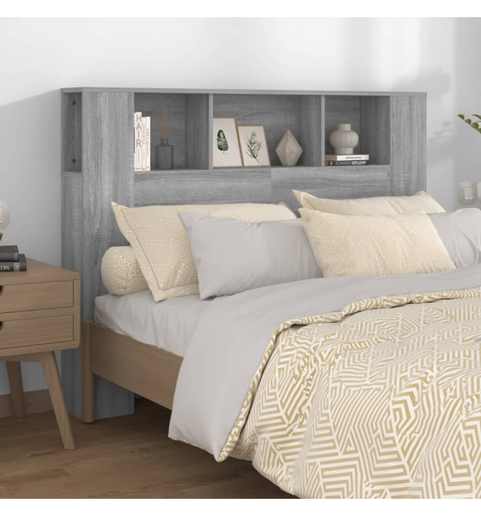 Armoire de tête de lit Sonoma gris 140x18,5x104,5 cm | Mobilier & Déco