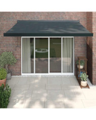 Auvent rétractable anthracite 3x2,5 m tissu et aluminium | Mobilier & Déco