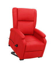 Fauteuil Rouge Similicuir | Mobilier & Déco