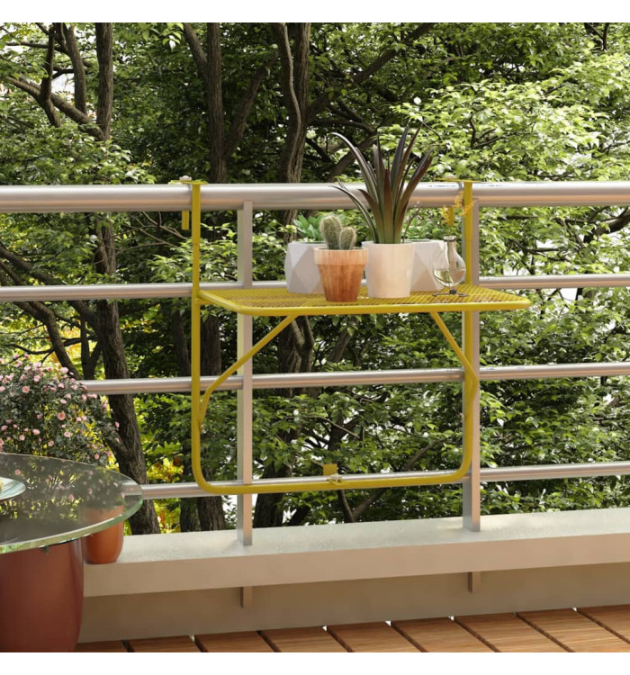 Table de balcon Doré 60x40 cm Acier | Mobilier & Déco