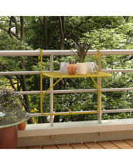 Table de balcon Doré 60x40 cm Acier | Mobilier & Déco