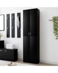 Garde-robe de couloir Noir 55x25x189 cm Bois d'ingénierie | Mobilier & Déco