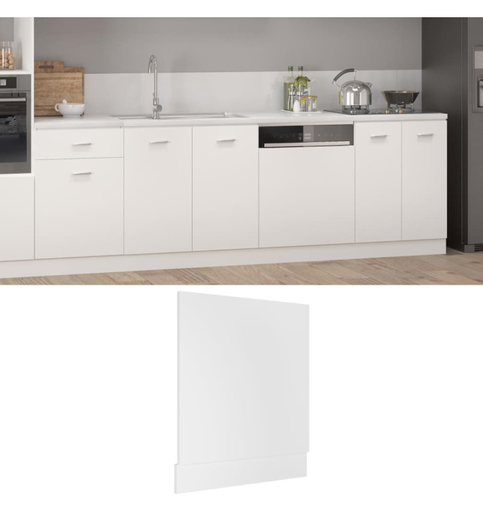 Panneau de lave-vaisselle "Lyon" Blanc 59,5x3x67 cm Aggloméré | Mobilier & Déco