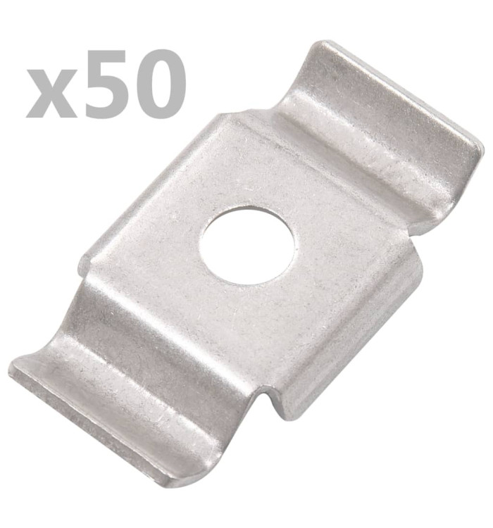 Clips de clôture en papillon 50 pcs Acier inoxydable | Mobilier & Déco