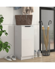 Armoire à chaussure Blanc brillant 30x35x70cm Bois d'ingénierie | Mobilier & Déco