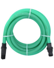 Tuyau d'aspiration avec raccords en PVC vert 1" 4 m PVC | Mobilier & Déco