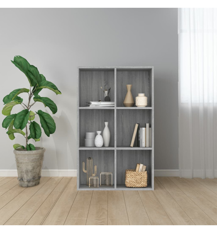 Bibliothèque/Buffet Sonoma gris 66x30x98 cm Bois d'ingénierie | Mobilier & Déco