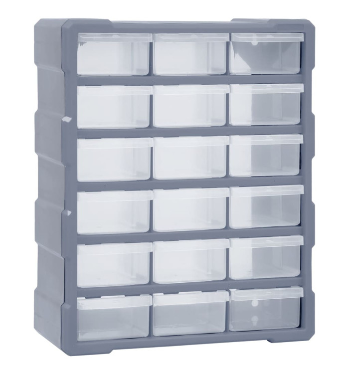 Organisateur multi-tiroirs avec 18 tiroirs centraux 38x16x47 cm | Mobilier & Déco
