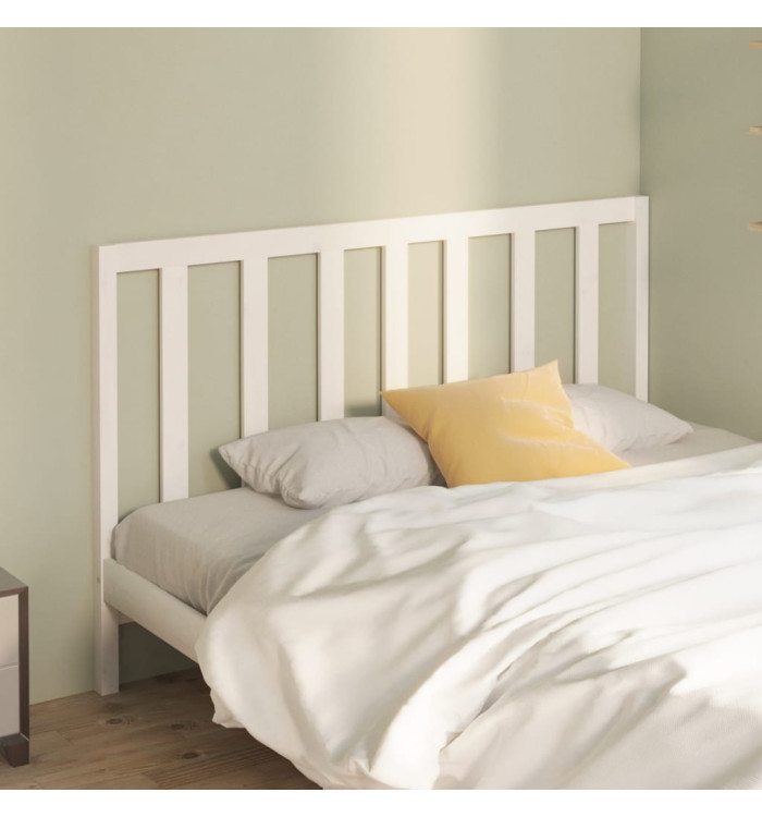 Tête de lit Blanc 166x4x100 cm Bois massif de pin | Mobilier & Déco