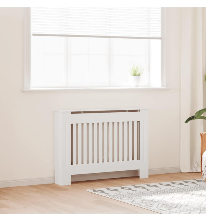 Cache-radiateur 112 cm MDF Blanc | Mobilier & Déco