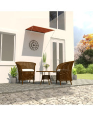 Auvent rétractable 150x150 cm Orange et marron | Mobilier & Déco