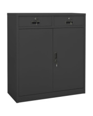 Armoire de bureau Anthracite 90x40x102 cm Acier | Mobilier & Déco