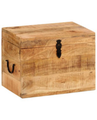 Boîte de rangement 39x28x31 cm Bois massif d'acacia | Mobilier & Déco
