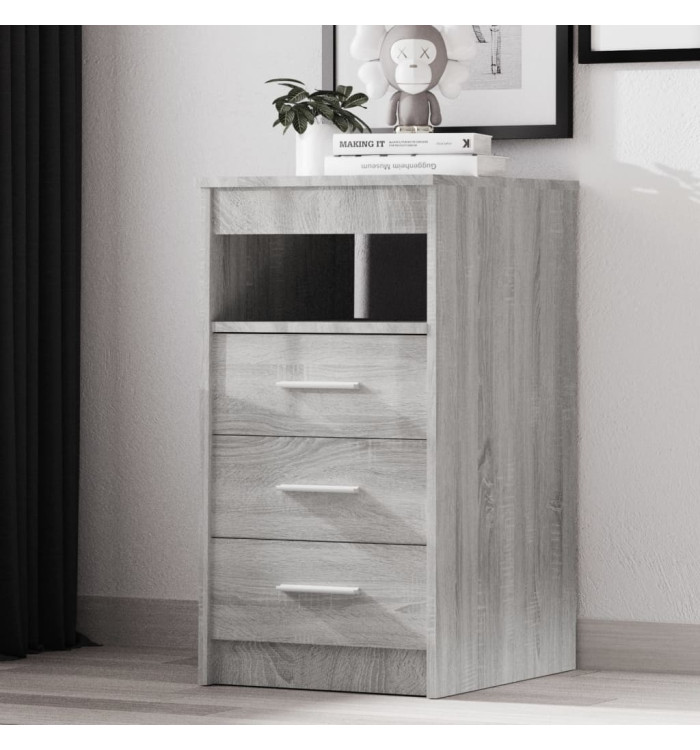 Armoire à tiroirs Sonoma gris 40x50x76 cm Bois d'ingénierie | Mobilier & Déco