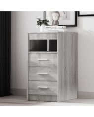 Armoire à tiroirs Sonoma gris 40x50x76 cm Bois d'ingénierie | Mobilier & Déco