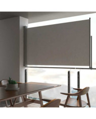 Auvent latéral rétractable de patio 140 x 300 cm Gris | Mobilier & Déco