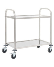 Chariot de cuisine à 2 niveaux 95x45x83,5 cm Acier inoxydable | Mobilier & Déco