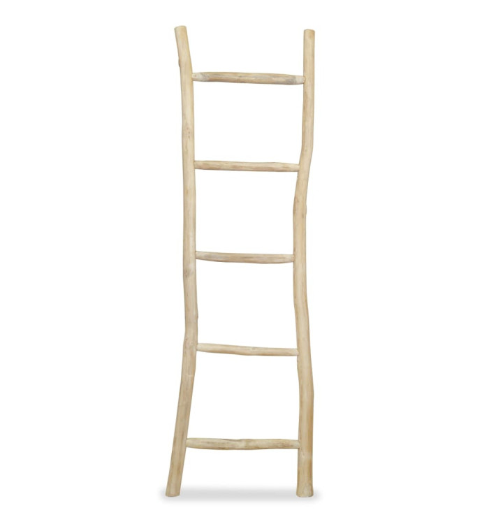 Porte-serviette avec 5 barreaux Teck 45 x 150 cm Naturel | Mobilier & Déco