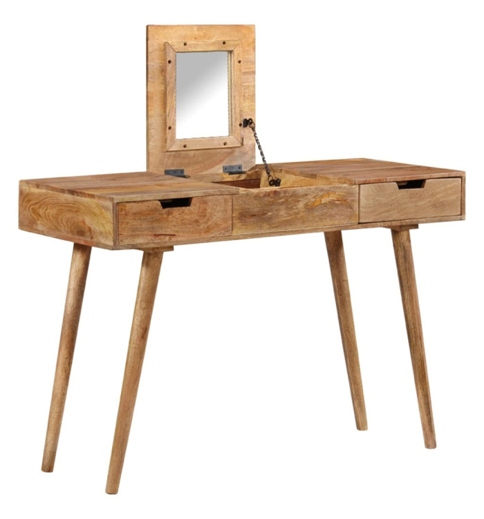Coiffeuse 112x45x76 cm Bois de manguier solide | Mobilier & Déco