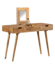 Coiffeuse 112x45x76 cm Bois de manguier solide | Mobilier & Déco