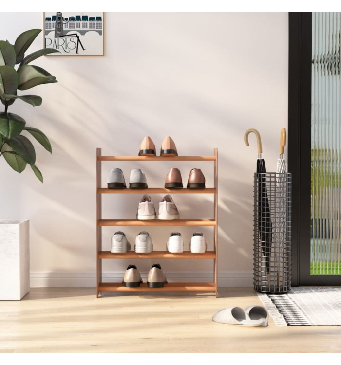 Étagère à chaussures Marron 65x24x81 cm Bois d'ingénierie | Mobilier & Déco