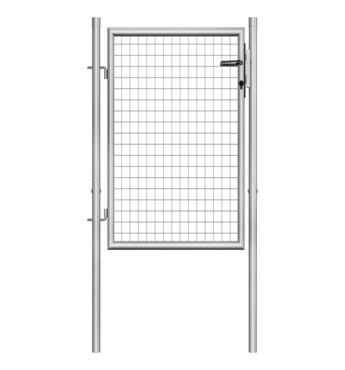 Porte de jardin Acier galvanisé 105x150 cm Argenté | Mobilier & Déco