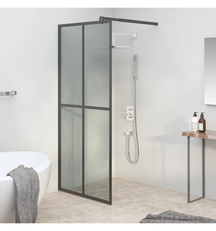 Écran de douche 90x195 cm Verre trempé foncé | Mobilier & Déco