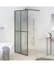 Écran de douche 90x195 cm Verre trempé foncé | Mobilier & Déco