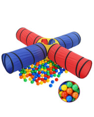 Tunnel de jeu pour enfants avec 250 balles Multicolore | Mobilier & Déco