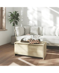 Table basse chêne sonoma 90x50x41,5 cm bois d'ingénierie | Mobilier & Déco