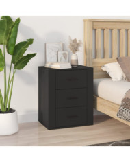 Table de chevet Noir 50x36x60 cm Bois d’ingénierie | Mobilier & Déco