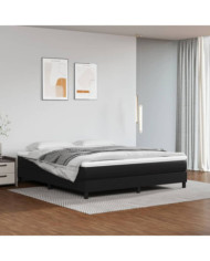 Matelas de lit à ressorts ensachés Noir 180x200x20cm Similicuir | Mobilier & Déco