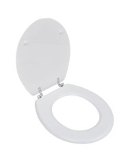 Siège de toilette avec Couvercle MDF Design simple Blanc | Mobilier & Déco