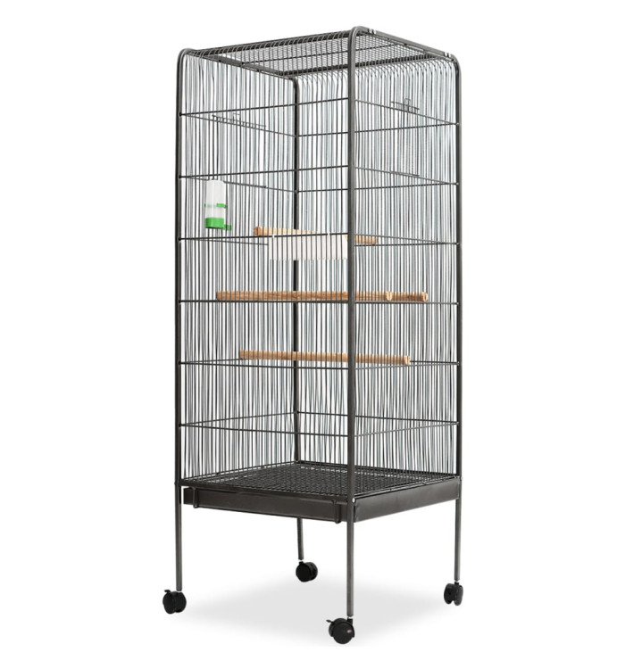 Cage à oiseaux Noir 54 x 54 x 146 cm Acier | Mobilier & Déco