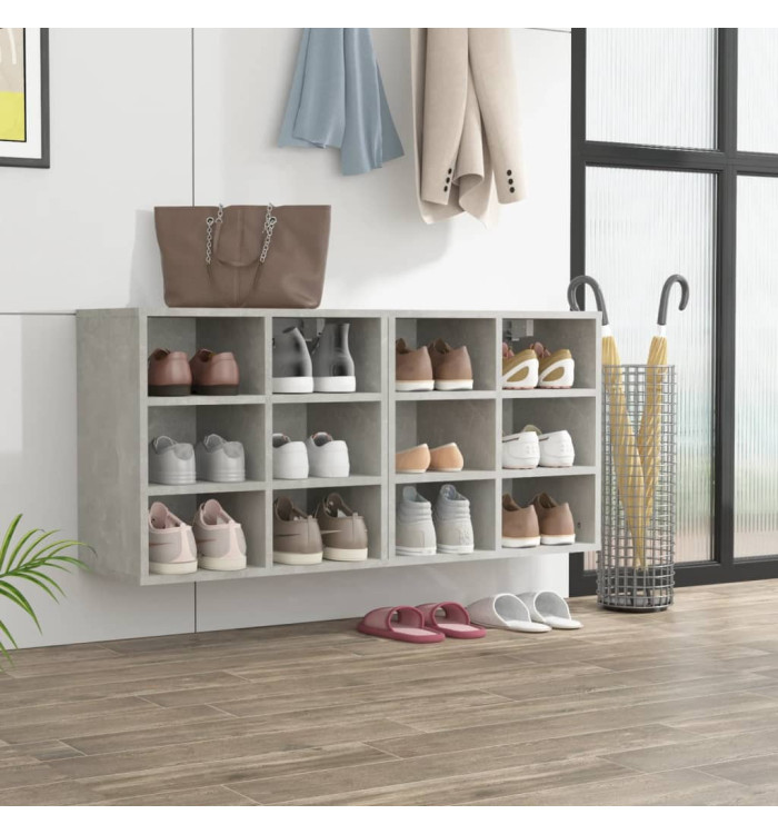 Armoires à chaussures 2 pcs Gris béton 52,5x30x50 cm | Mobilier & Déco