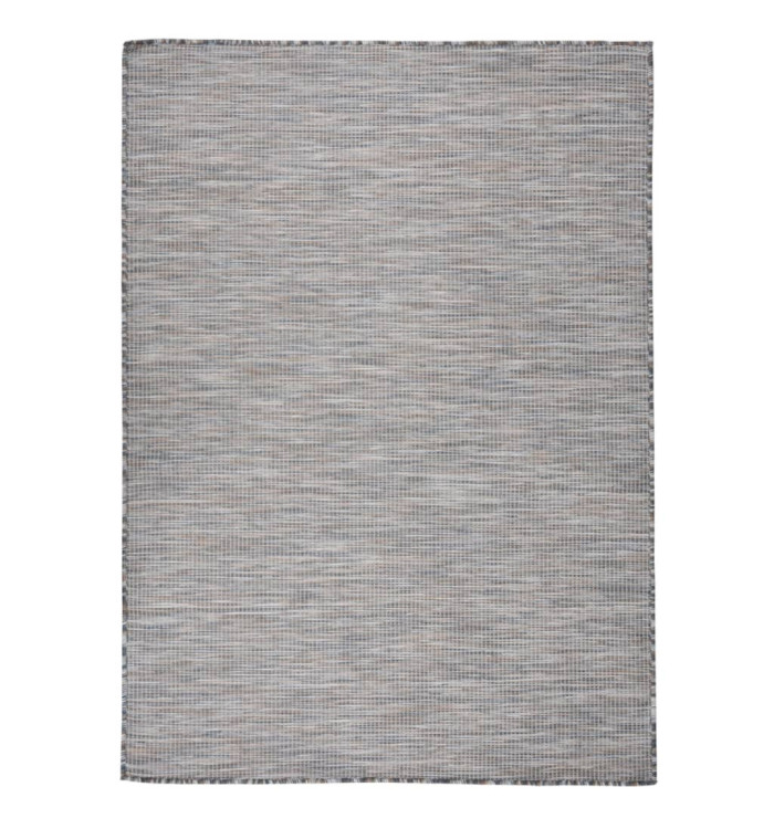 Tapis à tissage plat d'extérieur 200x280 cm Marron et bleu | Mobilier & Déco